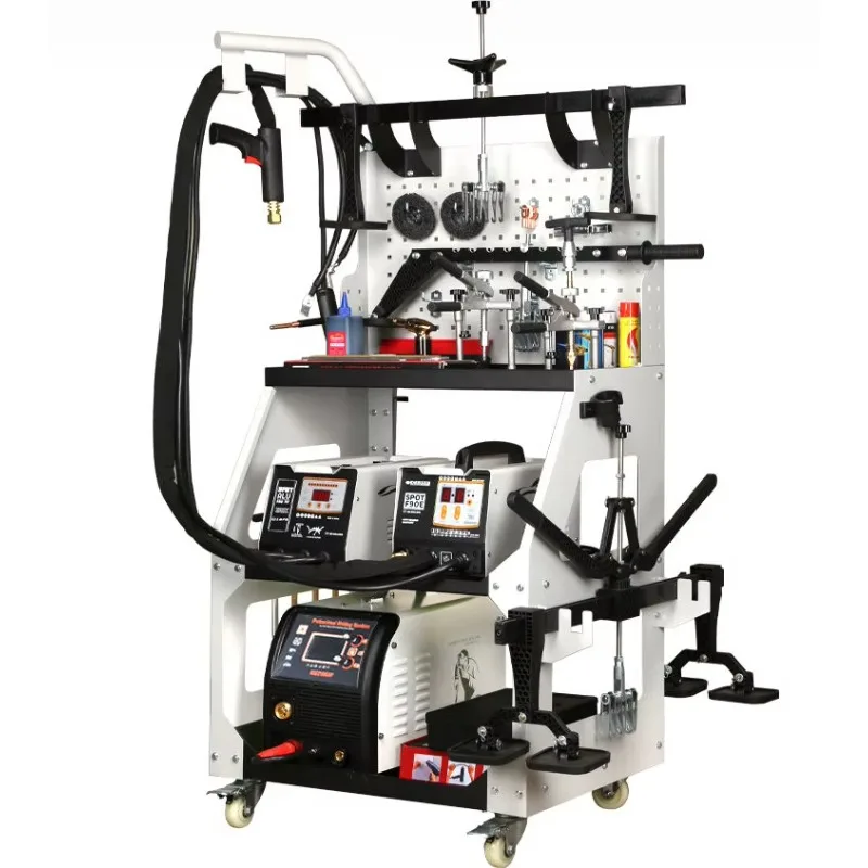 90E+6100+MIG250 Car Body Repair Spot Welder Alu Steel Dent Puller Spot Welder Welding Machine For Body Shop