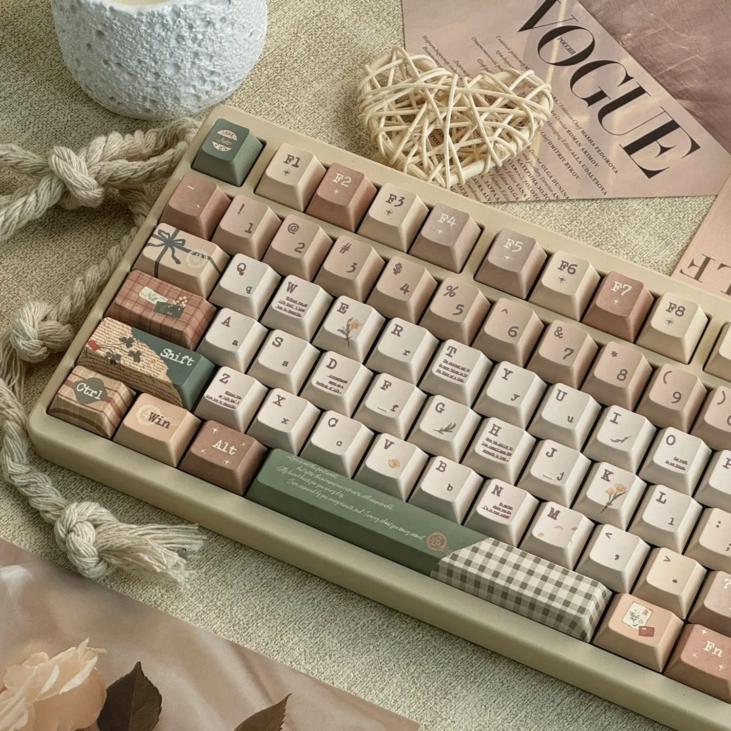 Akiba note keycap original height PBT material sublimation high value personality creative simple keycap