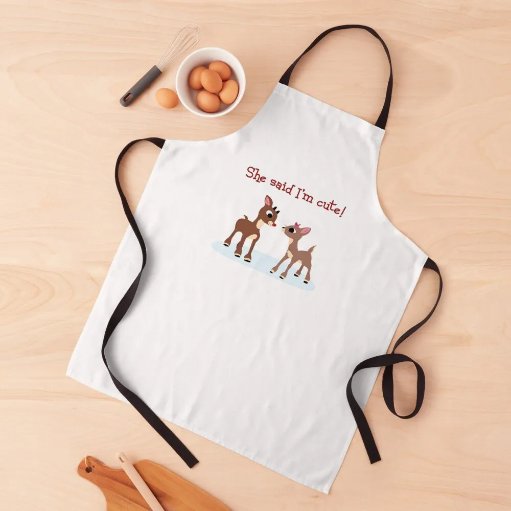 

She Said I'm Cute! Apron Woman Work Smock for hairdressing Waterproof women men's barbecue Apron
