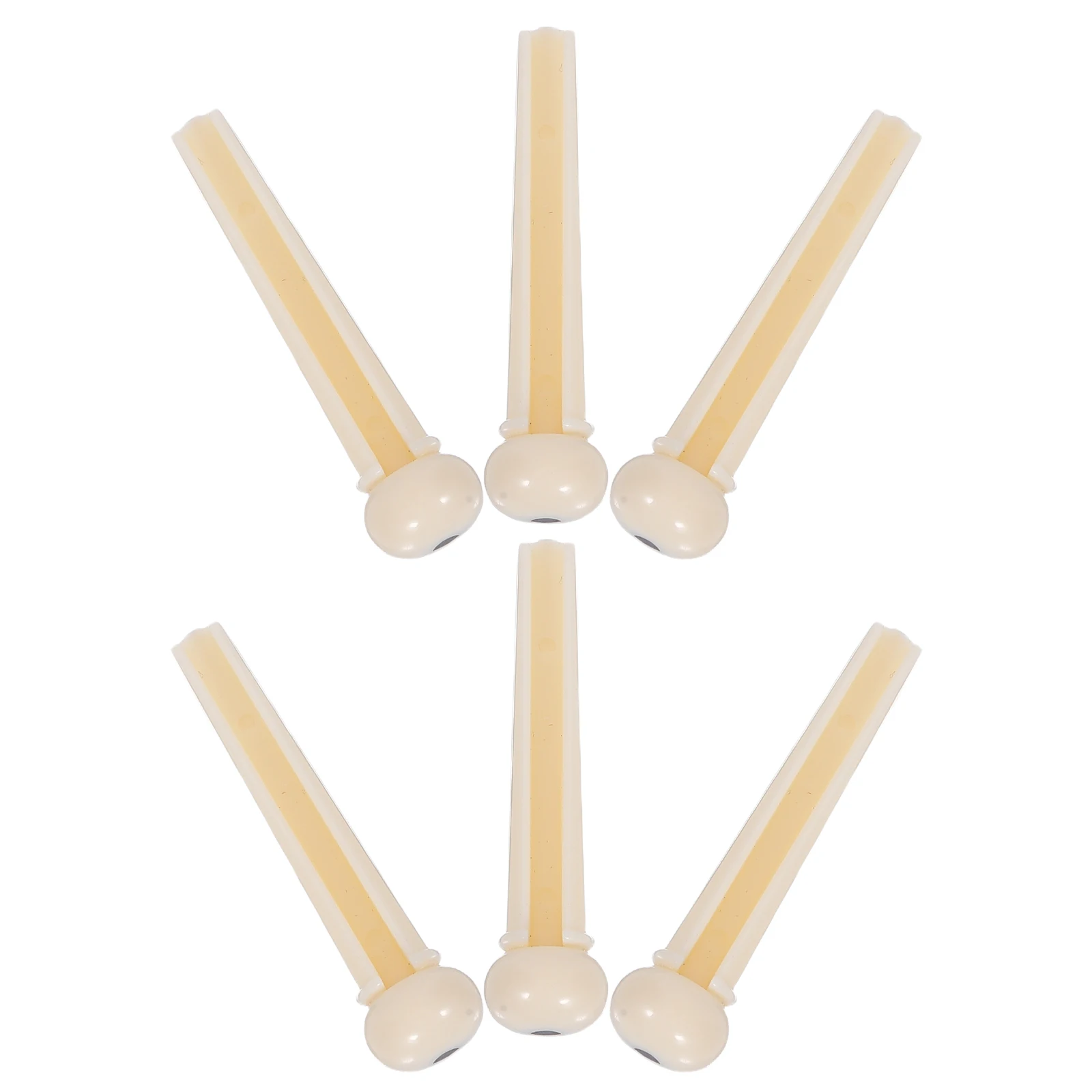 

6pcs Acoustic Guitar Bridge Pins Sturdy Brass String Nails Replacement Parts For 6 String Guitars Bass Guitar
