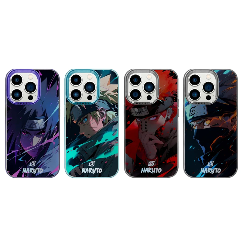 Naruto Kakashi Pain Sasuke Cool Case for IPhone 11 12 13 14 15 Pro Max Plus Cartoons Phone Cover Back Shell Toy Gift