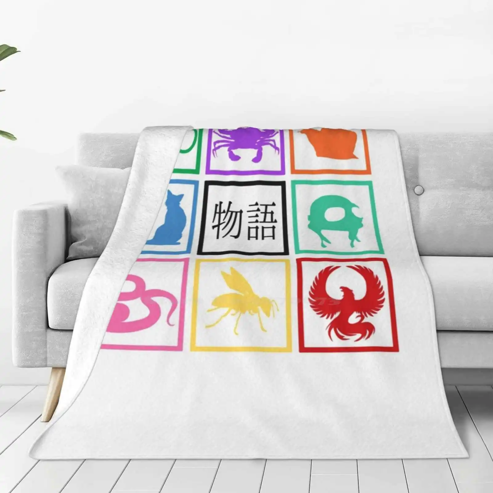 -2 Four Seasons Comfortable Warm Soft Throw Blanket Nisemonogari Series Senjougahara Hitagi Hanekawa Tsubasa Oshino Shinobu