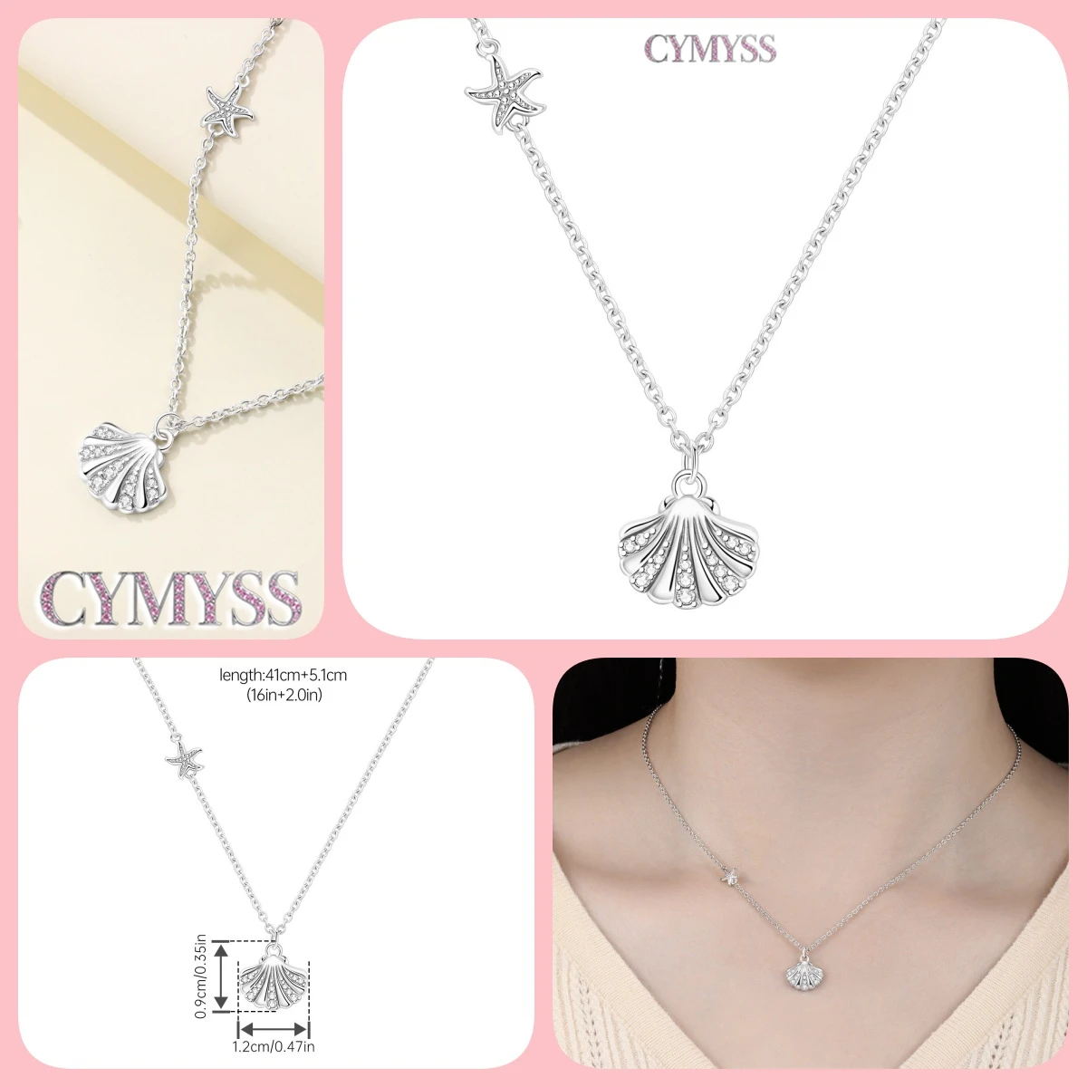 2026 Original 925 Sterling Silber Planeten-Halskette mit Liebesherz und Zirkonia-Einlage, Romantischer Modeschmuck, Partygeschenke für Frauen – Detail 5