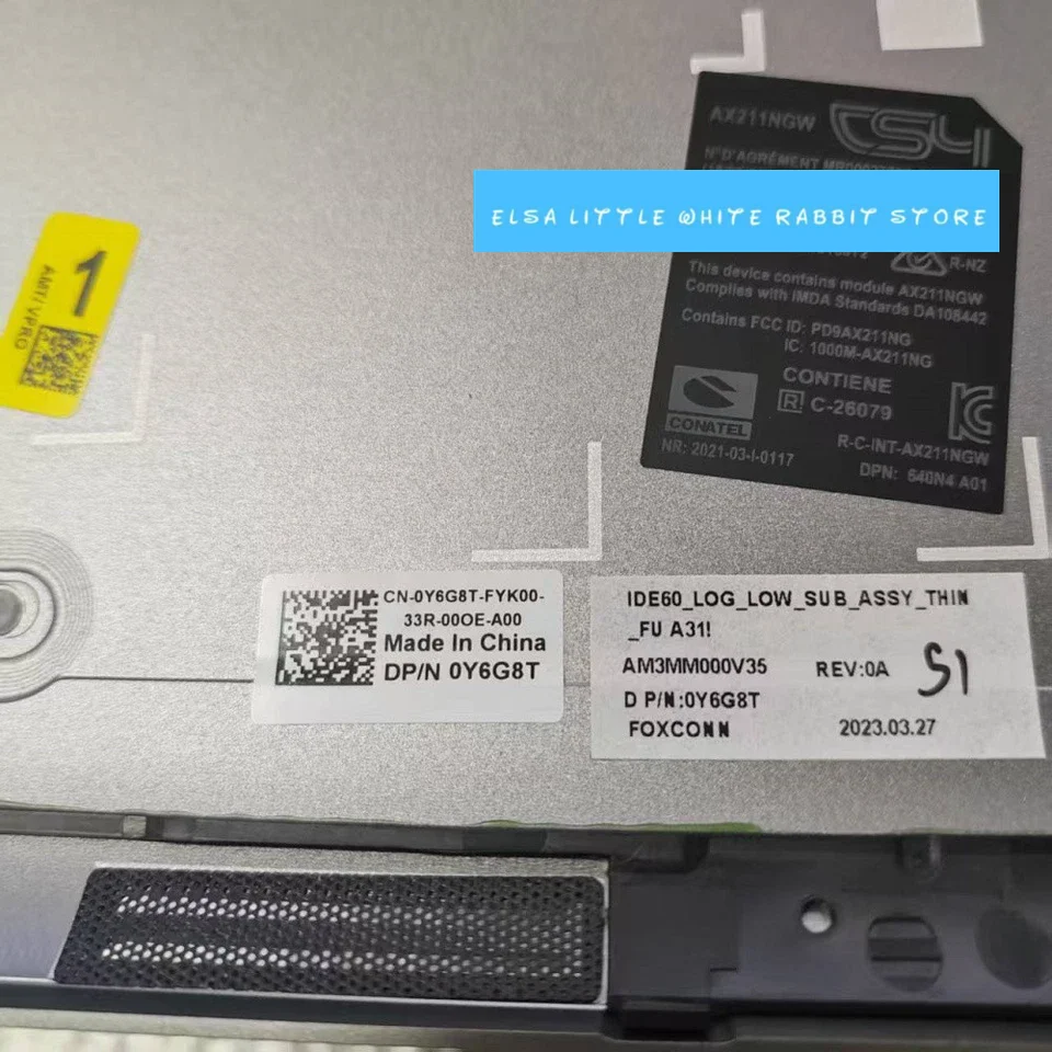 

FOR Dell Precision 7680 M7680 Lower Bottom Base Cover Case D Shell 0Y6G8T