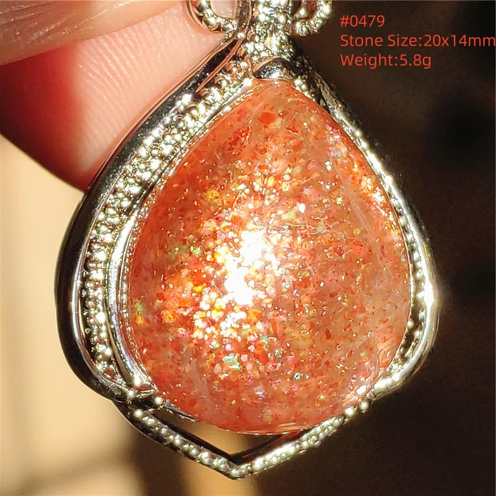 

Natural Orange Sunstone Gold Strawberry Quartz Green Heliolite Pendant Arusha Women Men Water Drop Necklace Jewelry AAAAAA