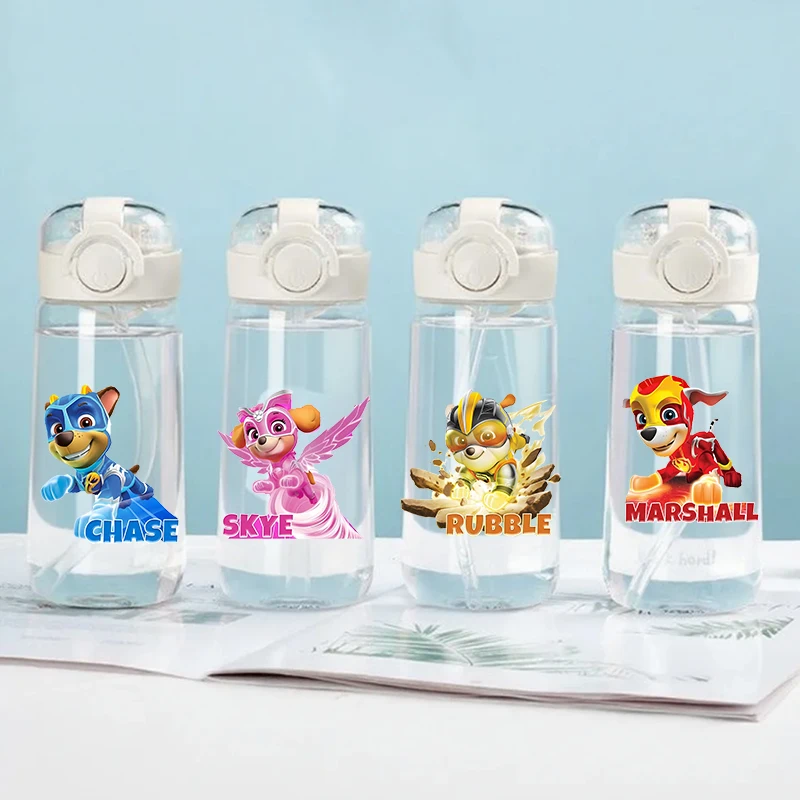 

Paw Patrols Sports Transparent Water Bottle 400ml Girl Boy Portable Gym Travel Clear Leakproof Drinking Bottle Frosted Bottle