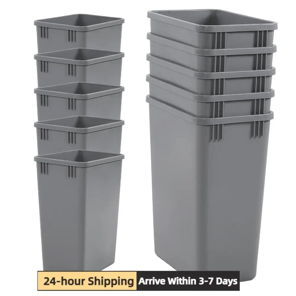

10 Pack 35 QT Pull Out Trash Can Easy To Clean Pull Out Under Sink Garbage Bin 14x18x9inch for Kitchen Workspace Bathroom Office