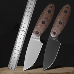 NINE THORN Knife DC53 Steel Tactical Fixed Blade Knife with Kydex Scabbard for Men EDC Outdoor Camping Survival Fruit Knife