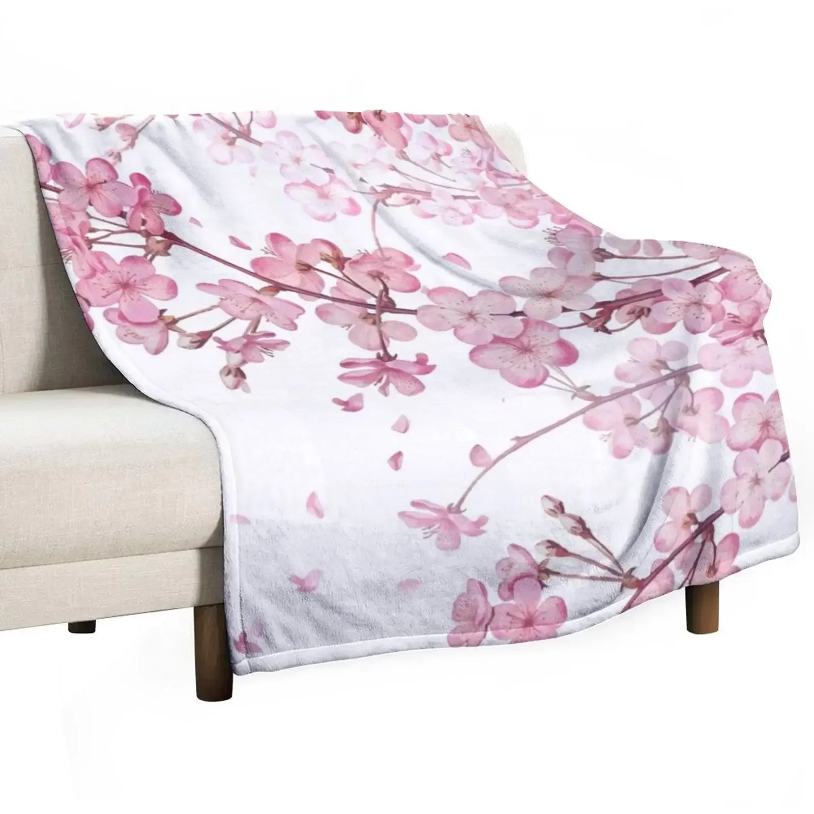 

Sakura Cherry Blossom Throw Blanket Moving Luxury Brand Designers Blankets Sofas Of Decoration Blankets