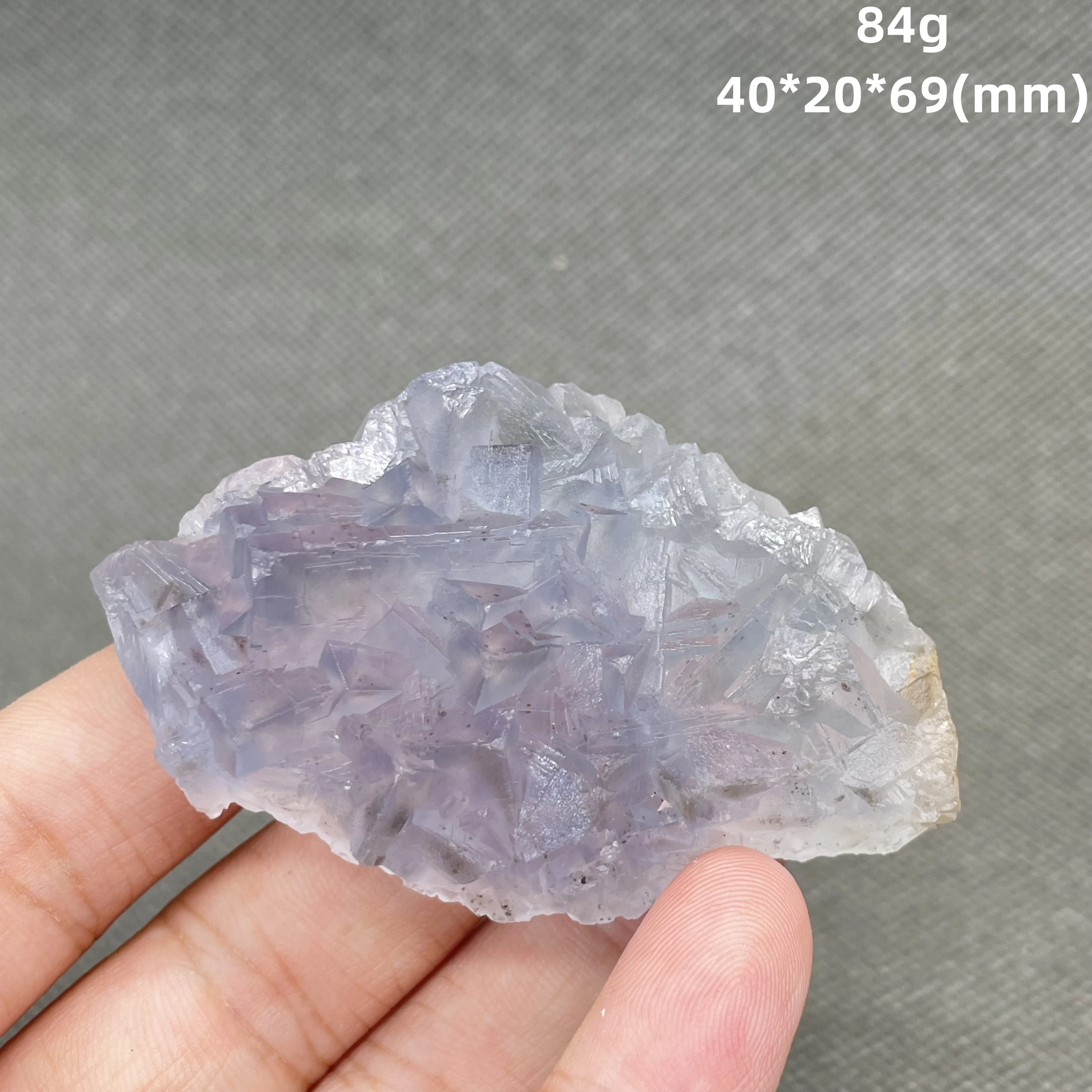 

BEST! 84G Natural Pakistan blue stepped cube rose fluorite mineral specimens Stones and crystals