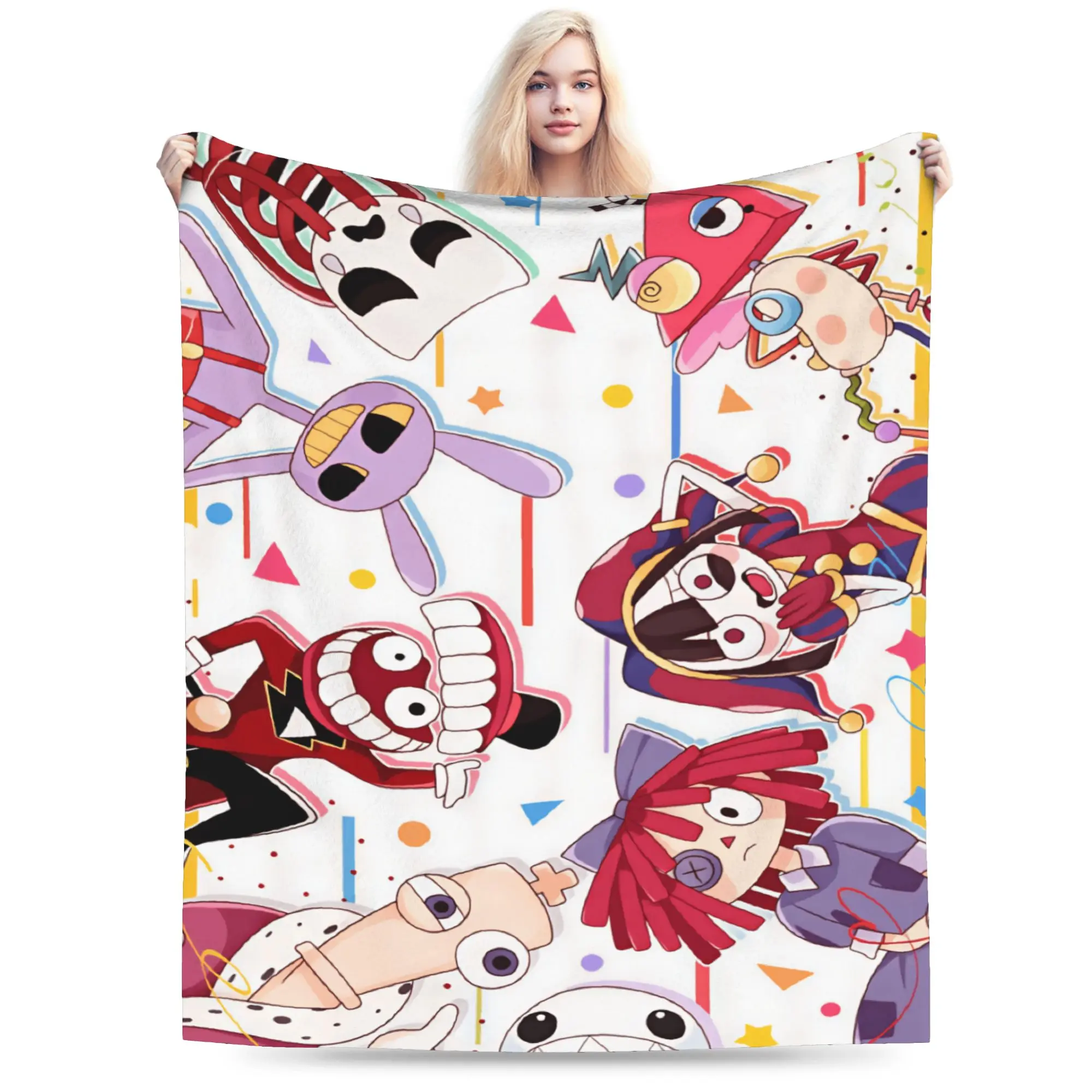 A-Amazing D-Digital C-Circus T-TADC Warm Soft Blankets For Home Decor  Graphic Bedding Throws Winter Travel Flannel Bedspread