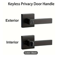 B97A-Door Lever, Keyless Interior Door Knobs, Privacy Door Lever Locksets For Bedroom Bathroom, Modern Door Handles