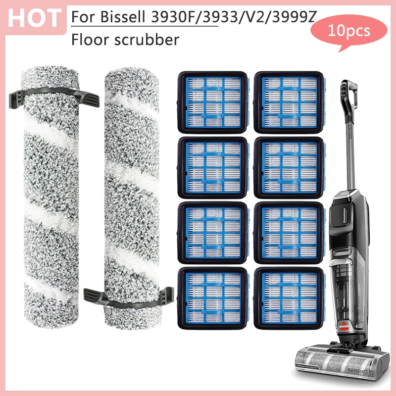 Ersatzteile für Bissell 3930F 3933 V2 3999Z Bodenreiniger Rollenbürste Hepa-Filter Waschsauger-Aufsatz