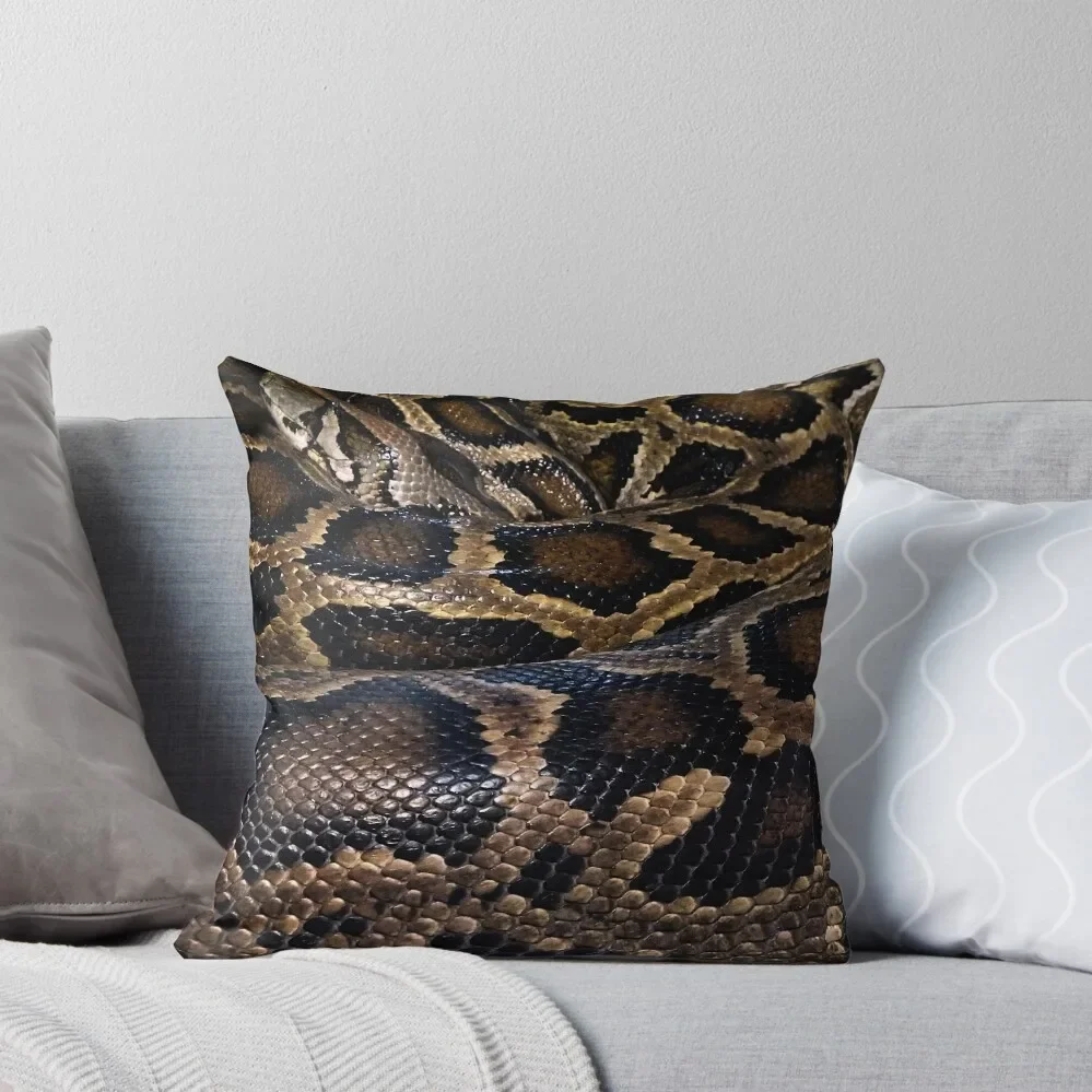 Python - leather - background Throw Pillow Decorative Cushions For Living Room Sofa Cushions Covers Luxury Cushion Cover pillow