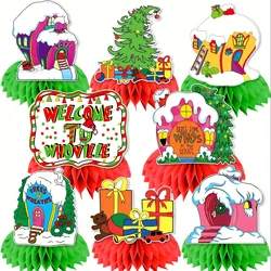 Whoville Christmas Decorations, 8 Pcs Welcome to Whoville Decorations Centerpiece, Whoville Christmas Decorations Indoor, Xmas