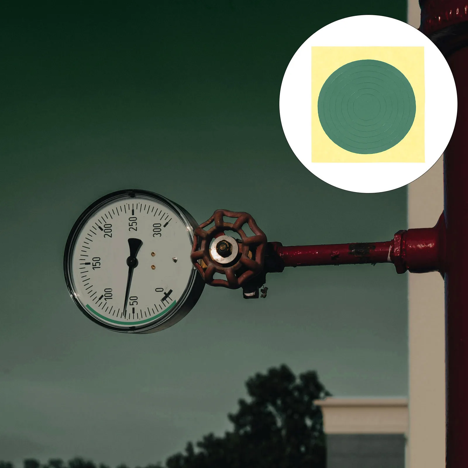 

10pcs Pressure Gauge Labels 5Cm Self-Adhesive Indicator Stickers For Industrial Use Durable Round Labeling Decals