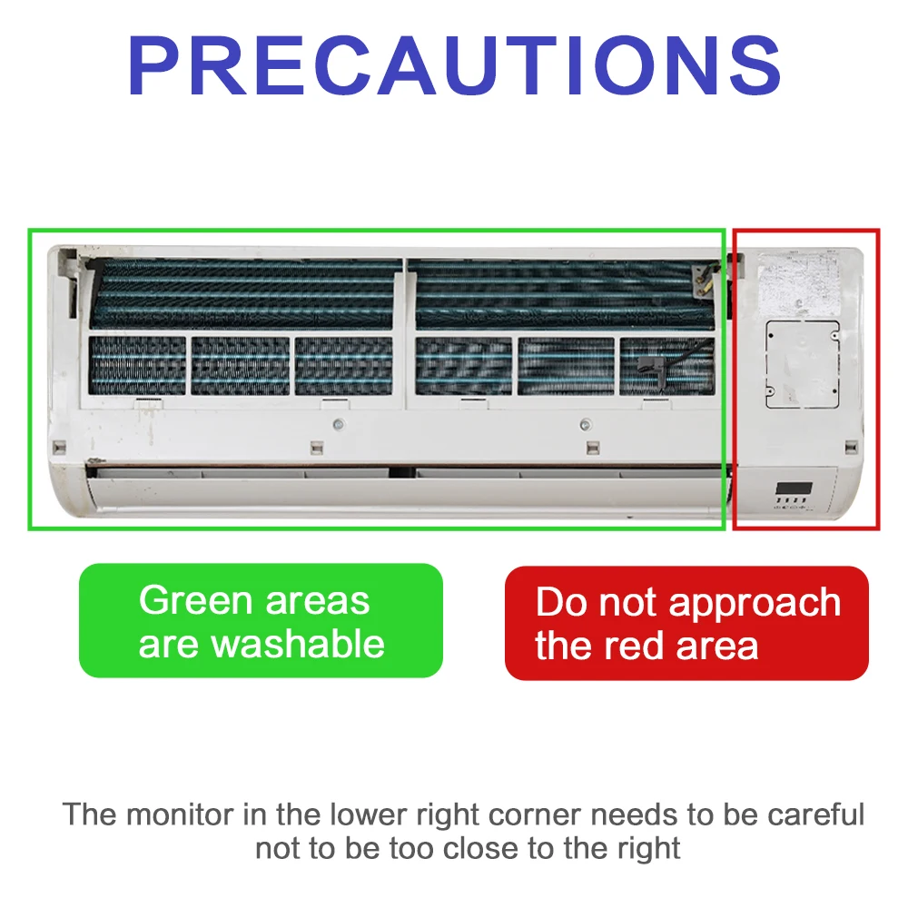 Air Conditioning Cleaning Cover Bag PVC with Water Pipe for Air Conditioner Cleaner 1-1.5P Split Hanging Air Conditioner