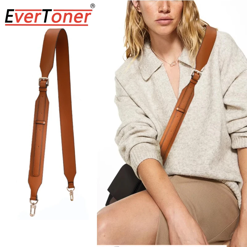 EverToner Moda Bolsa de Couro Alças Longas Alça de Bolsa de Couro Ajustável Substituindo Alças de Ombro nas Axilas Acessório de Bolsa