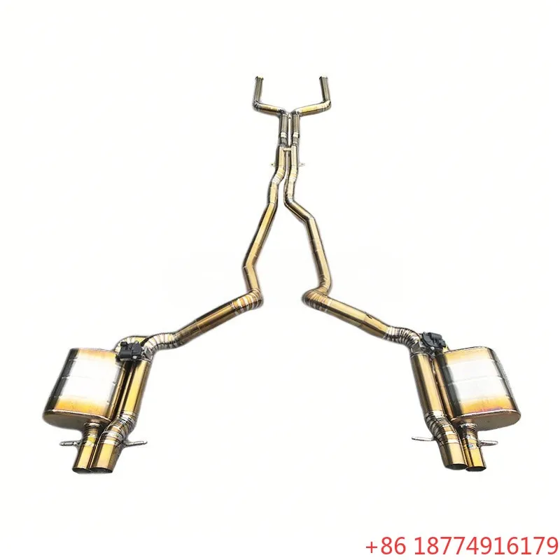 

Factory Hot Sale Golden Color Titanium Alloy Exhaust Tip Muffler Valvetronic for W205 C63 C63s 4.0t