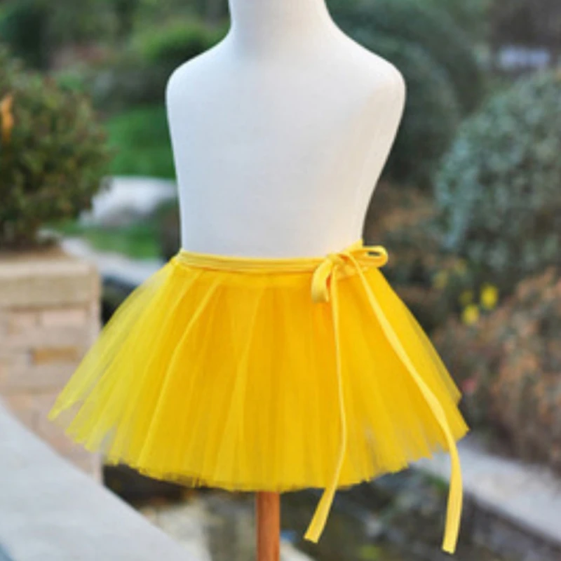 Children Girl Ballet Dancing Costumes Exercise Fluffy Skirt Kids Tutu Ballet Leotard Skirt Short Apron Chiffon Dancewear