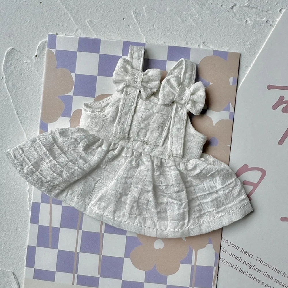 

Bear Decoration Bow Dress Up Clothes Cotton Plaid Cute Exquisite Skirt Pink Cute Kawaii Mini Skirt Play House