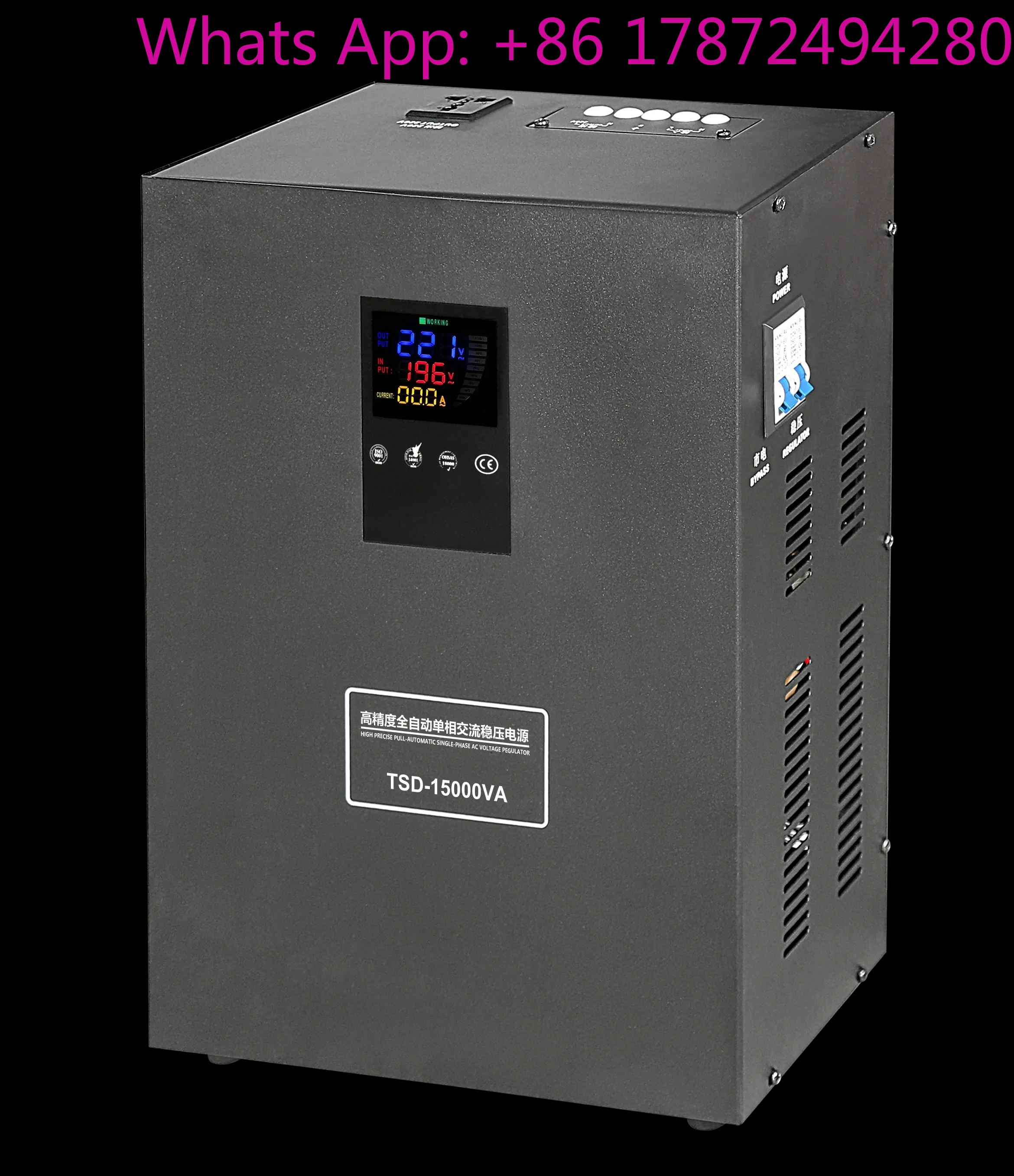 Ac Single Phase 20kva 30kva Power  220v 240v Wall Mounted Avr Automatic Voltage Stabilizers
