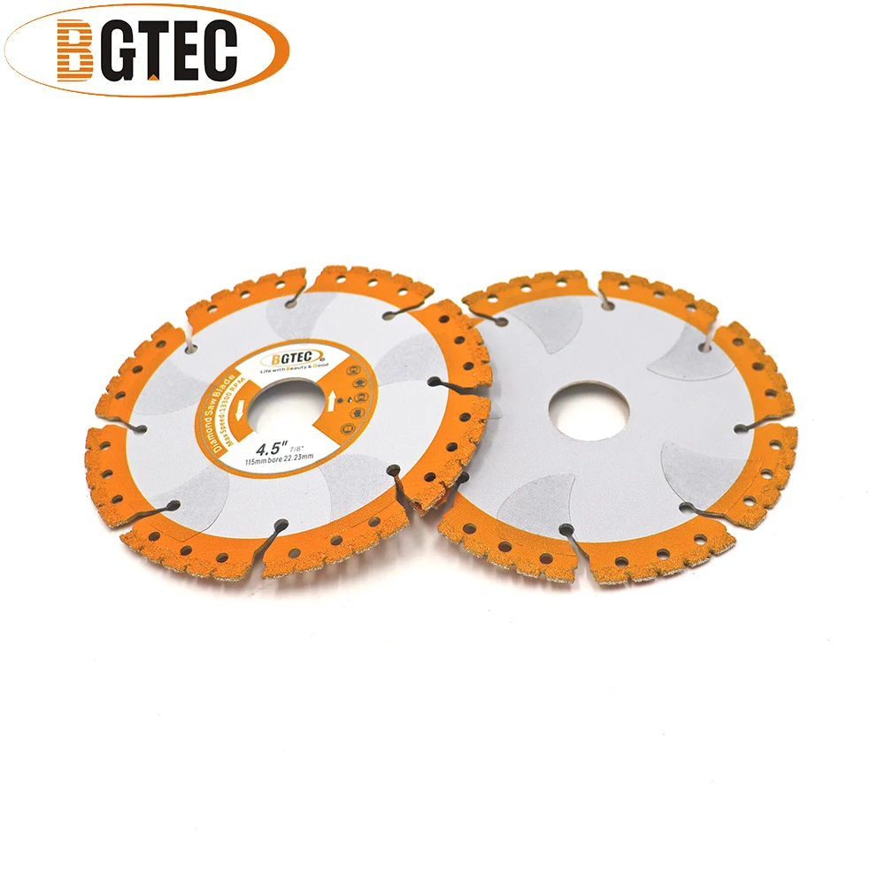 BGTEC 1pc 4/4.5/5/7/9 "Diamante Demolizione Lama per Tutti Gli Usi di Vuoto Brasato Disco Universale di Taglio Apparecchio di Acciaio Calcestruzzo Pietra
