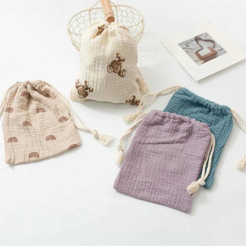 Regenbogen String Windel Tasche Niedlichen Cartoon Druck Baby Einweg Windel Lagerung Tasche Handtasche Baby Jungen Mädchen Trolley Hängen Tasche