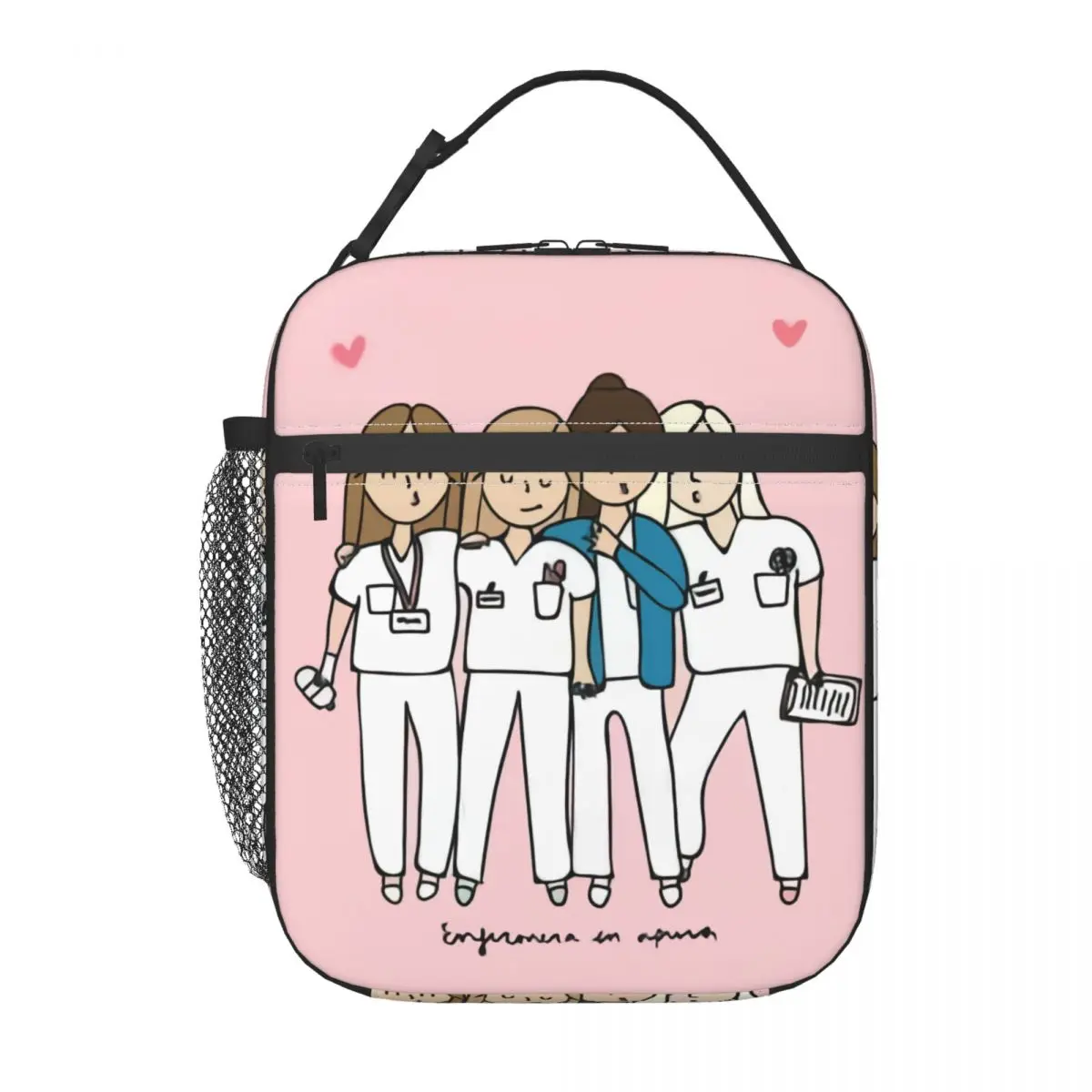 Custom Enfermera En Apuros Doctor Nurse Medical Health Lunch Bag Men Women Cooler Thermal Insulated Lunch Boxes Children School