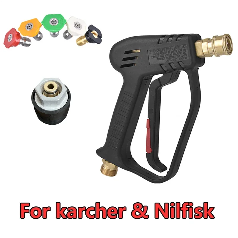 

High Pressure Cleaning Gun For Karcher 4000PSI with 5 Quick Connect Color Nozzle Kit Cleaning Water Gun for Car Cleaning