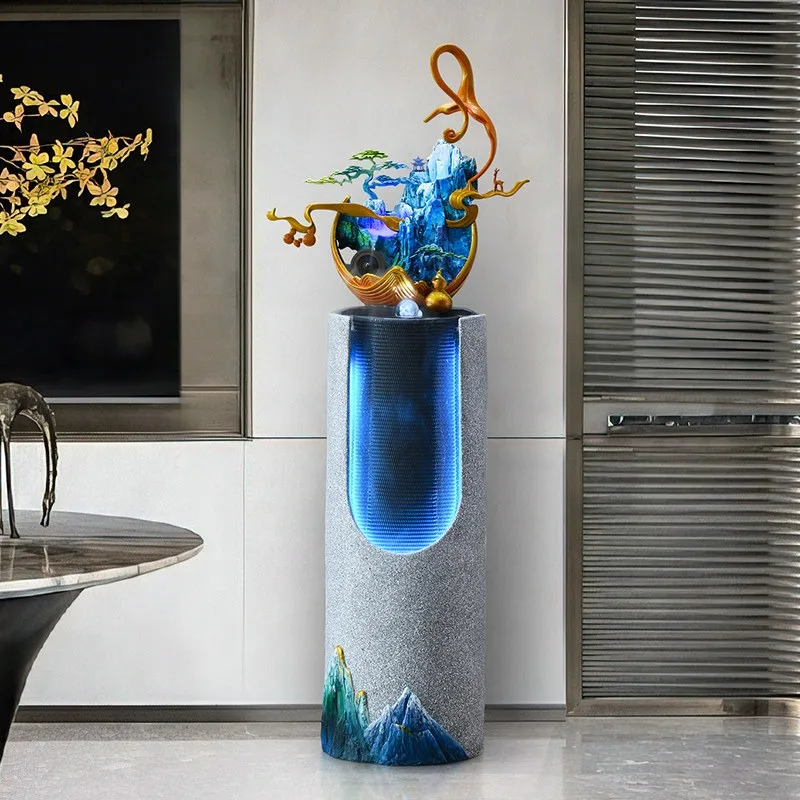 

High End Floor Landscape Rockery Fountain Circulating Water Ornaments Living Room Villa Hotel Decoration