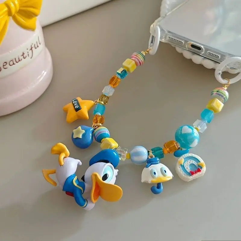 Kawaii Disney Donald Bebek Gadis Lucu Fashion Serbaguna Kreatif Kartun Anime Desain Tas Sekolah Gantungan Kunci Ponsel Liontin