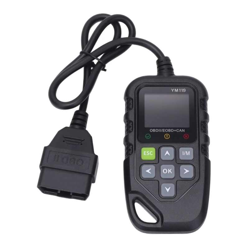 M68B Engine Fault Diagnostic Tool with Color Display and Front Physical Controls, Handheld Automotive Unit for Reading Stored