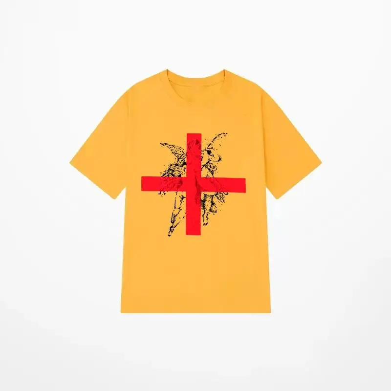 Cross Y2K T-Shirt Hip-Hop Oversized Punk Tee Vintage Grunge Goth Einzigartiges Kurzarm-Mode-Casual-Lose-Streetwear Unisex – Detail 7