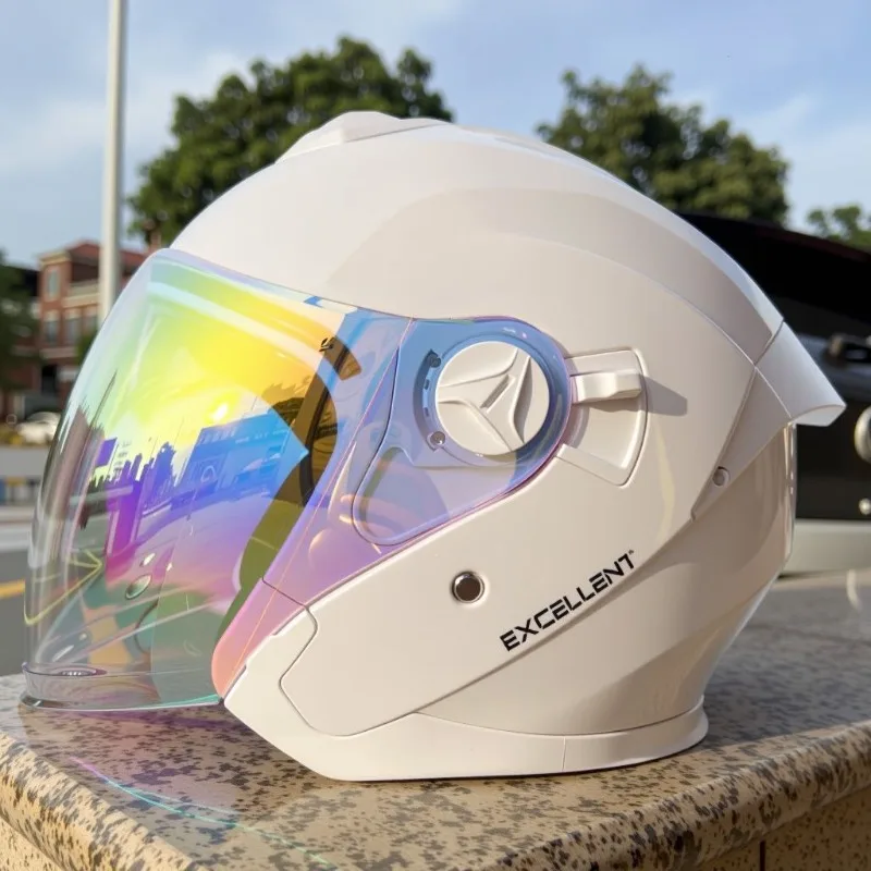 Summer Breathable Sun Protection Half Helmet Lightweight Electric Motorcycle Safety Helmet For Men Women All Season