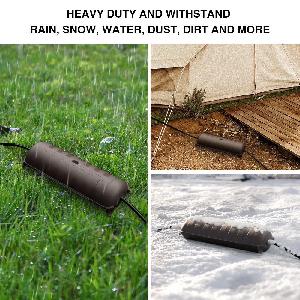 Outdoor Electrical Box 29x11x7.5cm Ultimate Outdoor Connection Shield Heavy-Duty Plastic Fits Bulky Adapters For Christmas Light