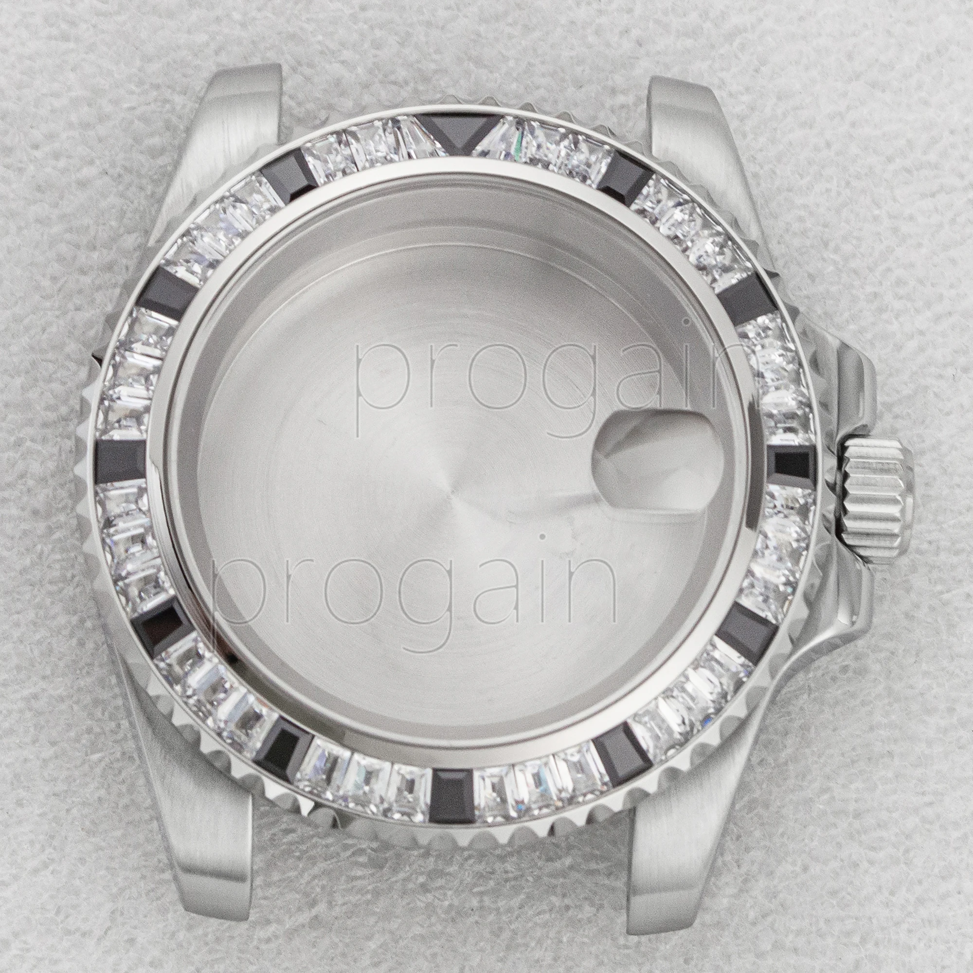 Diamonds NH35 Case 40mm Watchcase Sapphire Glass 10ATM Waterproof Watch for NH34 NH35 NH36 Movement SUB GMT Watch Case