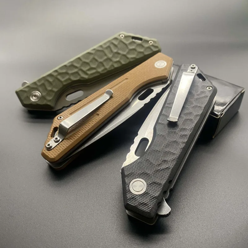 New Portable Outdoor Camping Folding Pocket Knife Steel Blade G10 Handle Survival Fruit Utility Fishing Knives EDC Tools