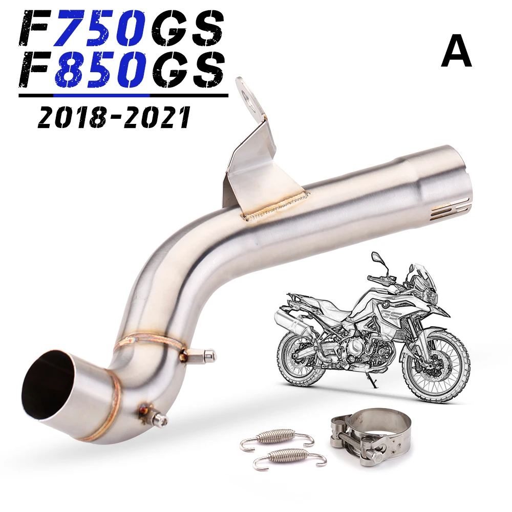 

Для F750GS F850GS ADV мотоциклетная выхлопная труба средней длины Соединительная труба F 750 850 GS ADV Adventure 2018 2019 2020 2021