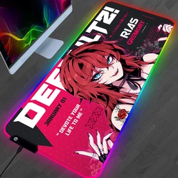 Genshin Impact Persona 5 LED Gaming Mousepads Large Desk Mat PC Gamer XL Mousepad  Franxx 02 RGB Mouse Pad Luminous Mouses Mice