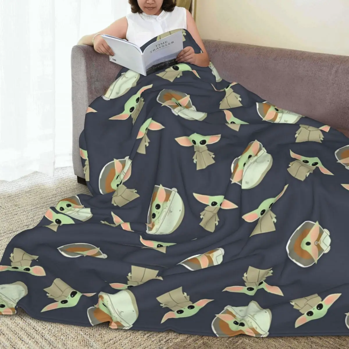 Yoda Collage Blanket Quality Warm Throw Blanket Winter Picnic Couch Bed Funny Bedspread