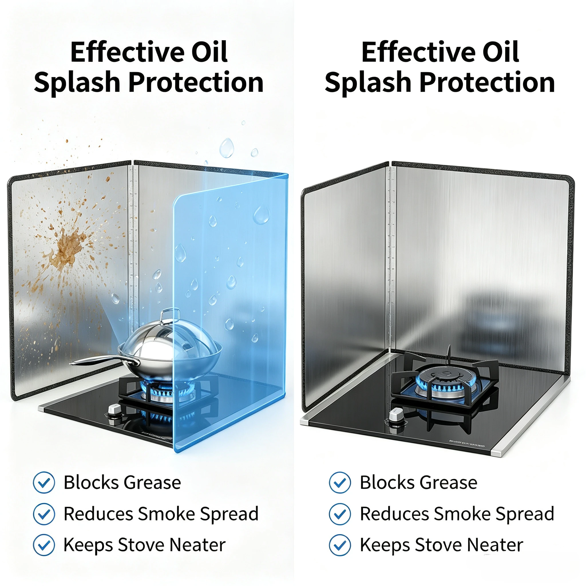 NewOilSplatter Guard Grease Splatter Screen for Frying Splatter Guard Stainless Steel Splatter Screen Gas Stove Oil Splash Guard