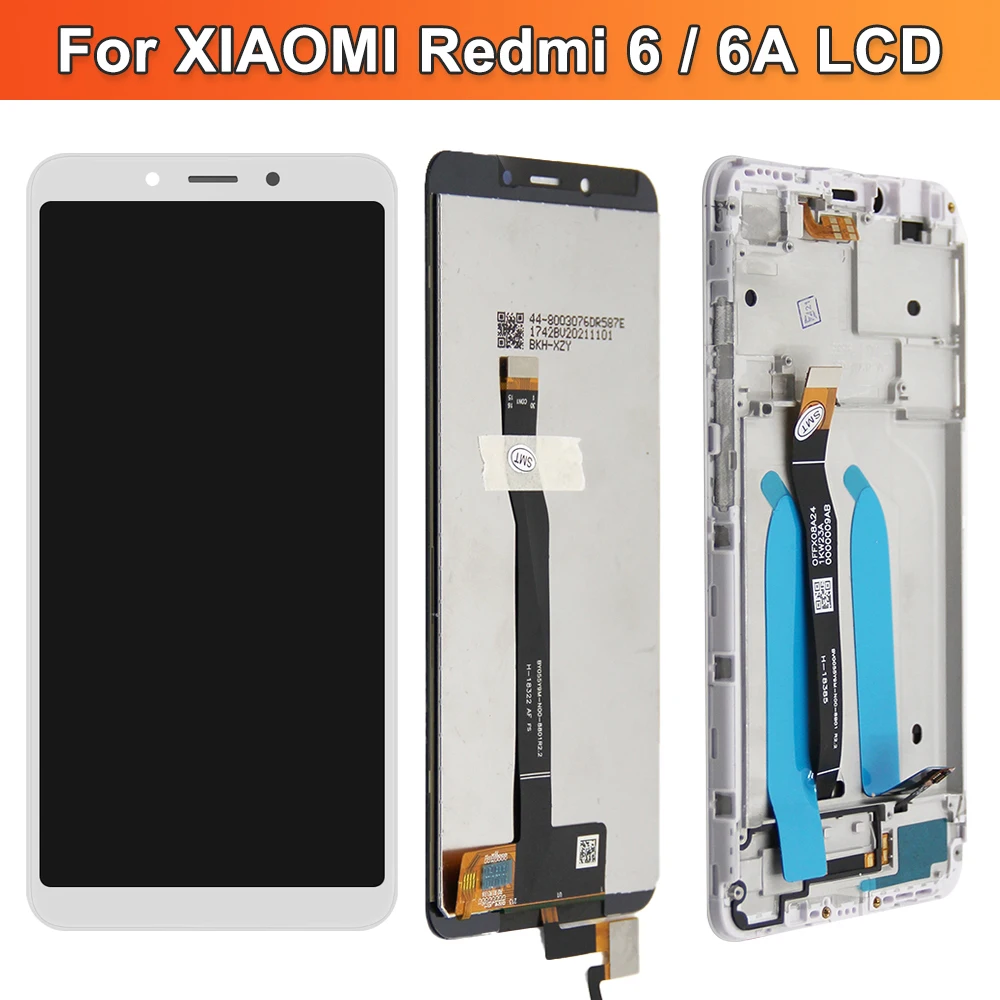 5.45\'\' For Xiaomi Redmi 6 LCD Display Touch Screen Digitizer Assembly Replacement Parts For Redmi 6A Screen With Frame