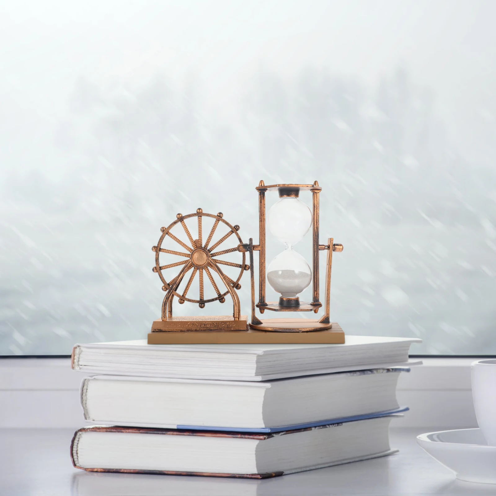 خمر عجلة فيريس الساعة الرملية الذهبي سطح المكتب ديكور للمنزل مكتب مقهى الديكور الرمال الموقت #3