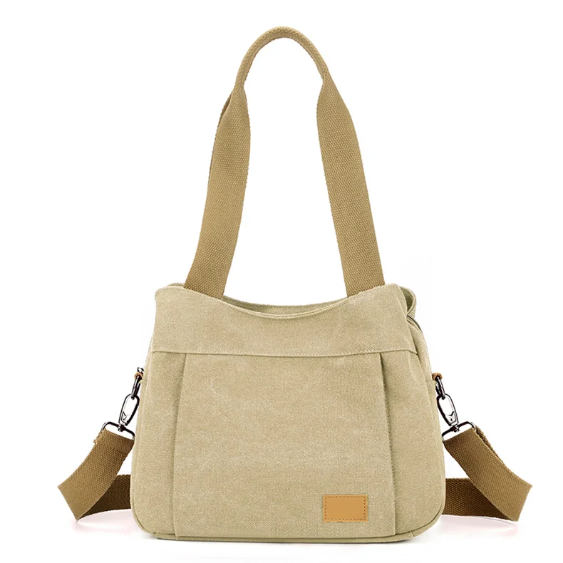 Canvas Top-Handle Bag Multifunction Female Shoulder Bag For Women CrossBody Bag Travel Handbag Ladies Messenger Bag Purse