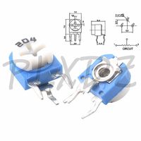 100pcs RM063 RM-063 100 200 500 1k 2k 5k 10k 20k 50k 100k 200k 500k 1m Ohm Trimpot Trimmer Potentiometer Variable Resistor