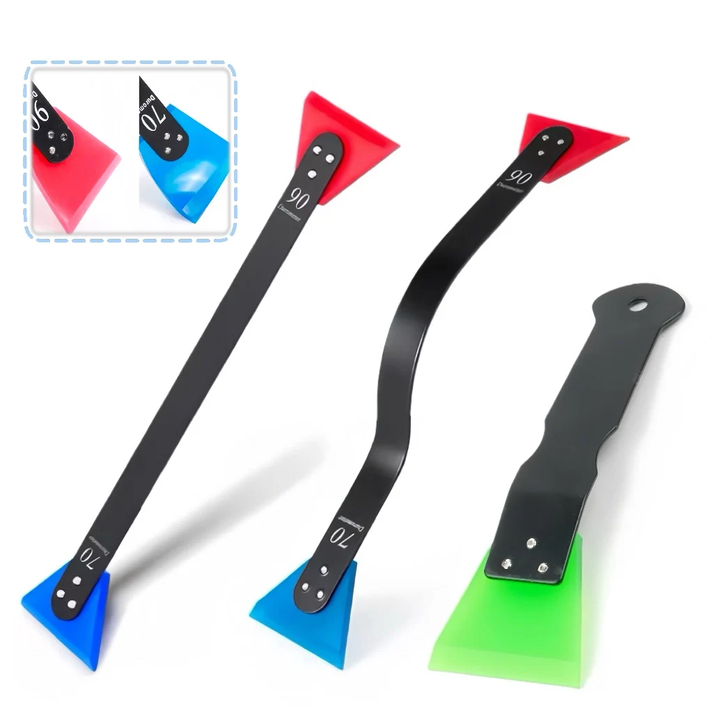 

Металлический скребок для воды с ручкой и мягким резиновым лезвием, стеклоочиститель для очистки окон автомобиля, скребок для льда, инструмент для обертывания края углеродной пленки