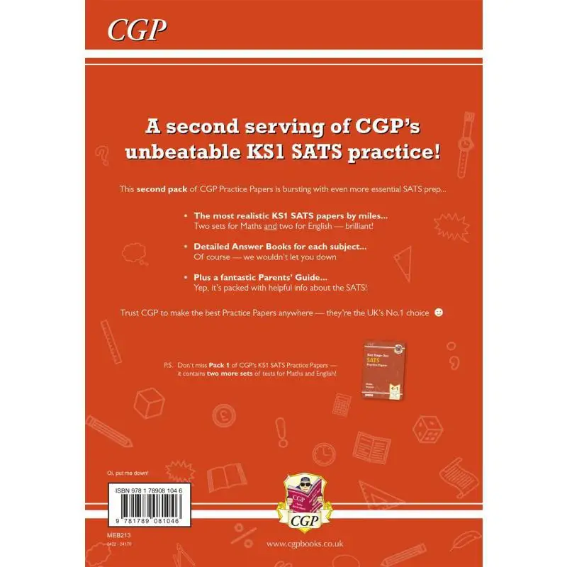 KS1 Maths And English SATS Practice Papers Pack For The 2023 Tests  Pack 2 CGP BOOKS 9781789081046