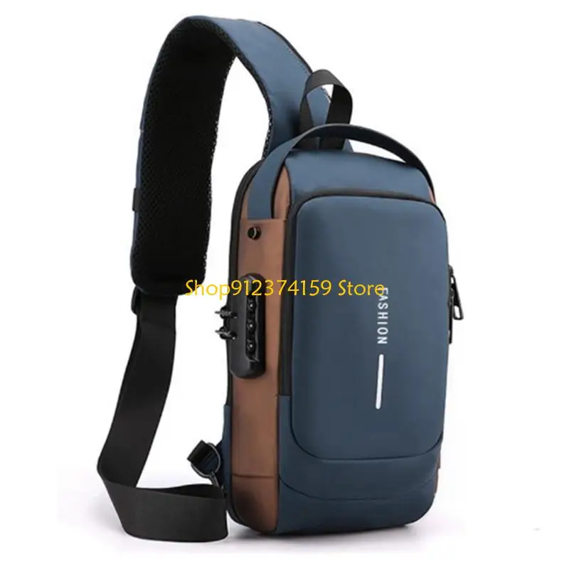 

G5AE Мужские сумки для грудной клетки с USB -зарядным портом Комбинированная блокировка Структивная полоса мешки с мешками для