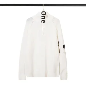 CP متماسكة أعلى الخريف / الشتاء مجموعة كنزة صوفية متعرجة نصف سحاب طوق سترة صوف مضلع أفضل 8 كنزات صوفية مصنوعة يدويا مبيعا - No4